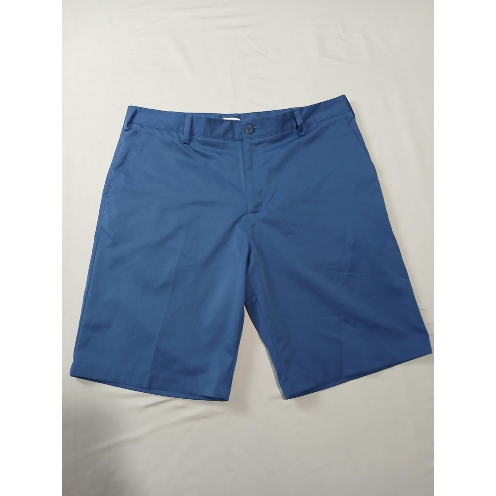 Adidas Golf Shorts Mens 36 Blue Flat Front Performance Athletic Casual Summer